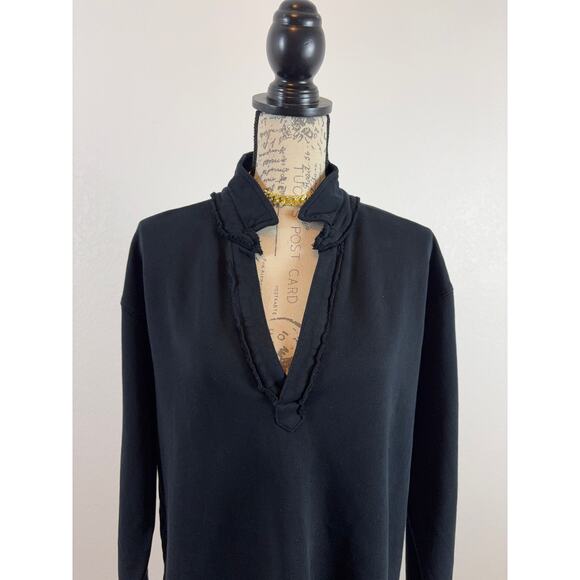 B53 Frank & Eileen Navy Patrick Popover Top Womens XL Fleece Minimalist Travel - Picture 4 of 7